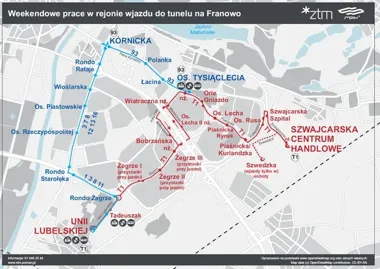 Weekendowe objazdy na Ratajach. Zmiany tras tramwajów i autobusów